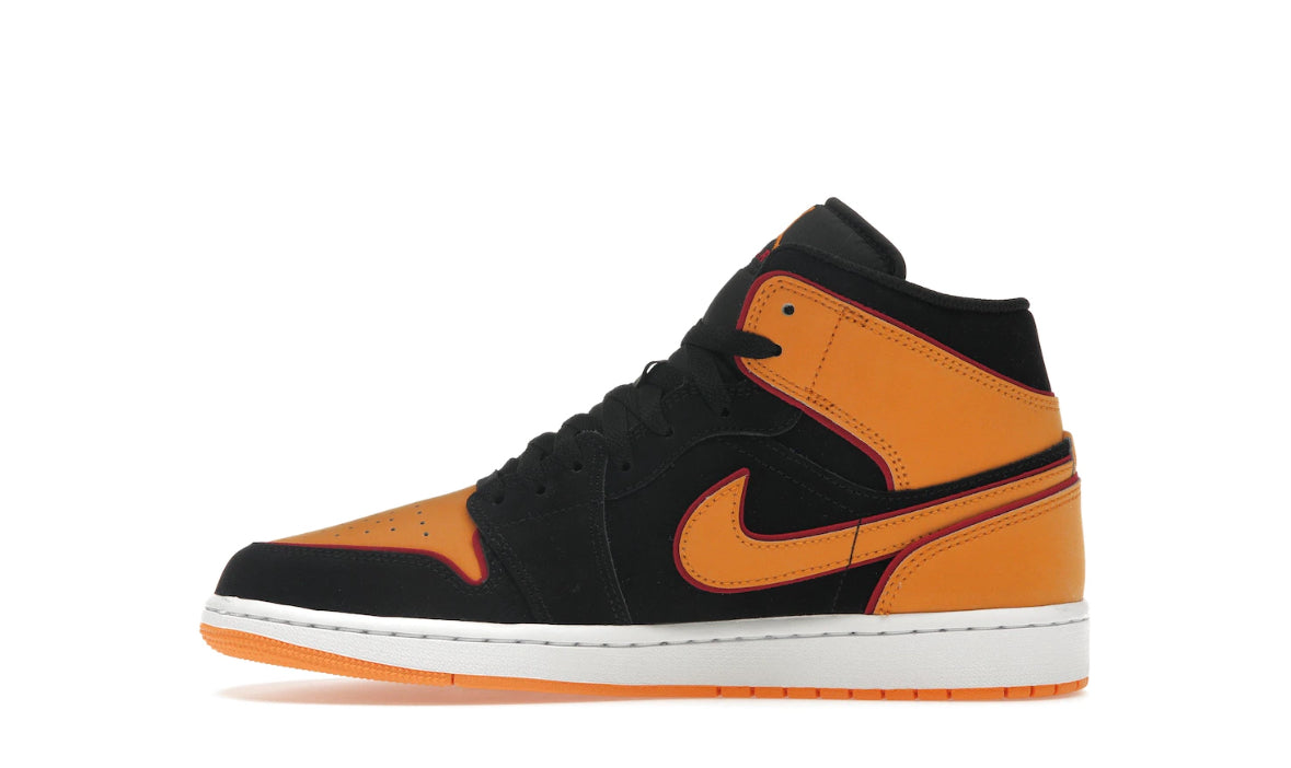 Jordan 1 Mid Fat Tounge Black Orange