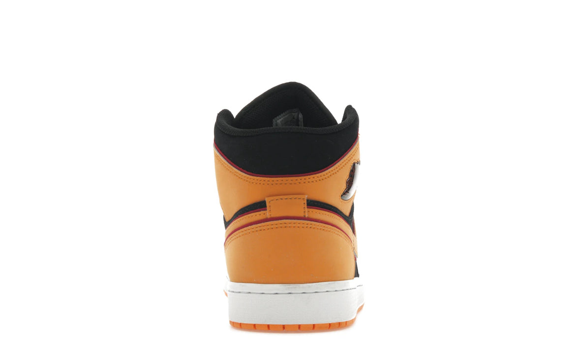 Jordan 1 Mid Fat Tounge Black Orange