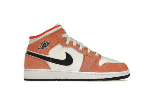 Jordan 1 Mid Orange Suede GS