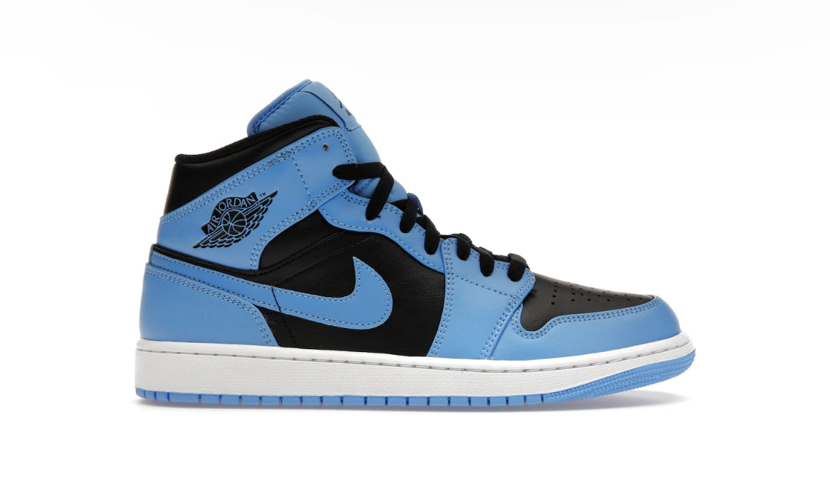 Jordan 1 Mid University Blue Black